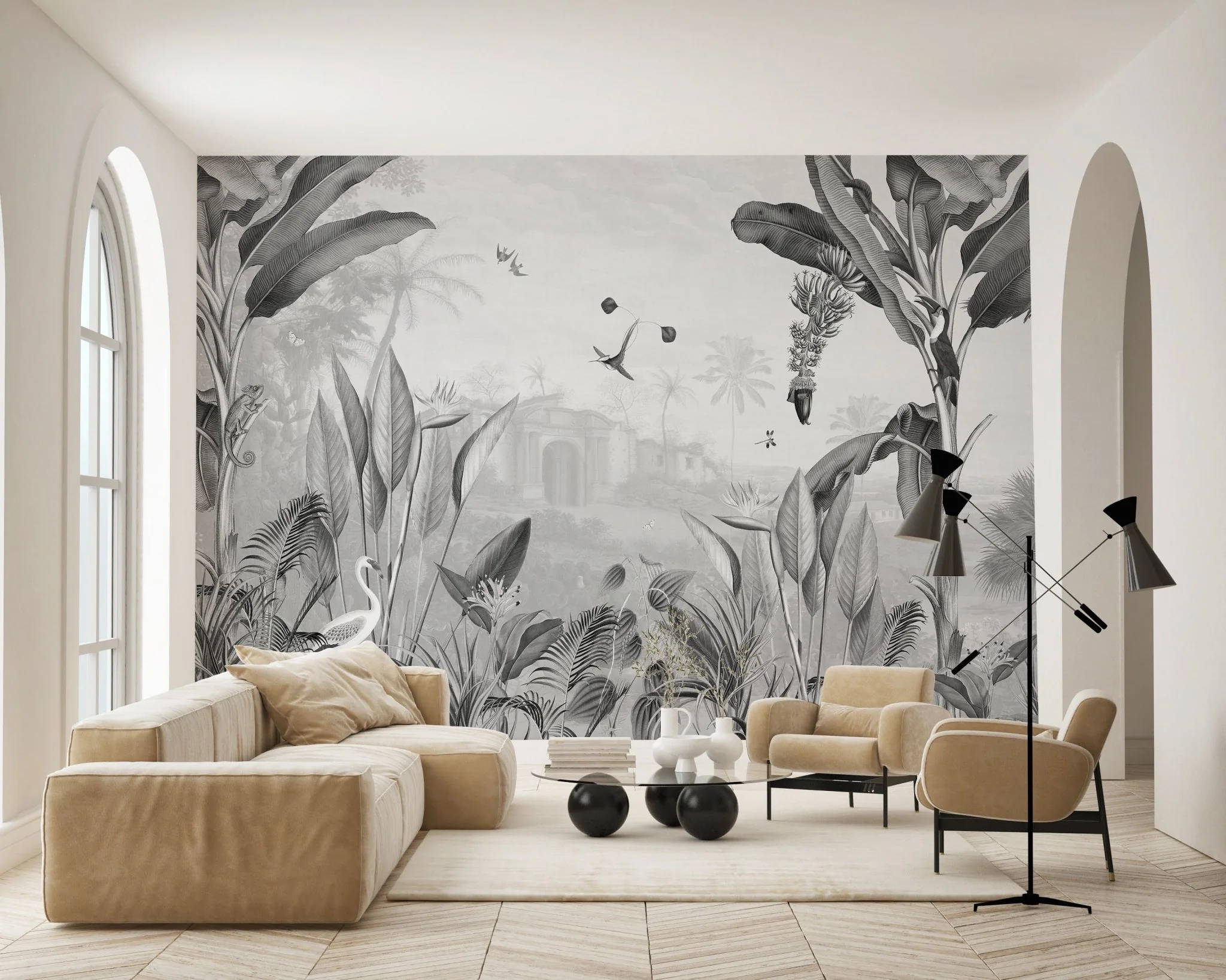 Le papier peint jungle : une touche tropicale sur vos murs