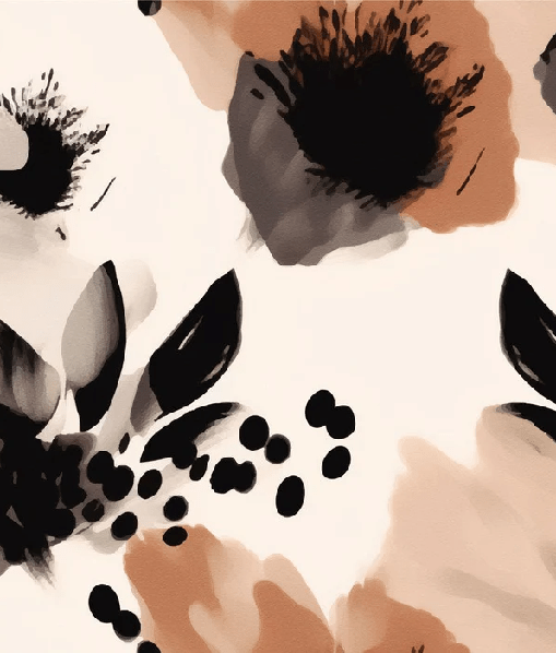 Papier peint Fleur Hypnotique - H270cm x L230cm - Matière Softouch