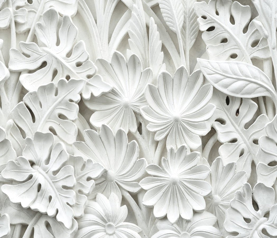Papier peint toilette White Garden, mural concept, tendance