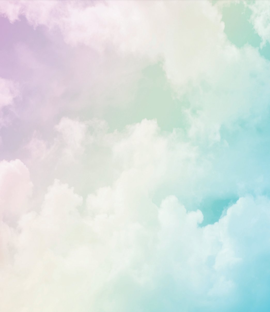 Papier peint enfant nuage soft colors L225cm x H260cm