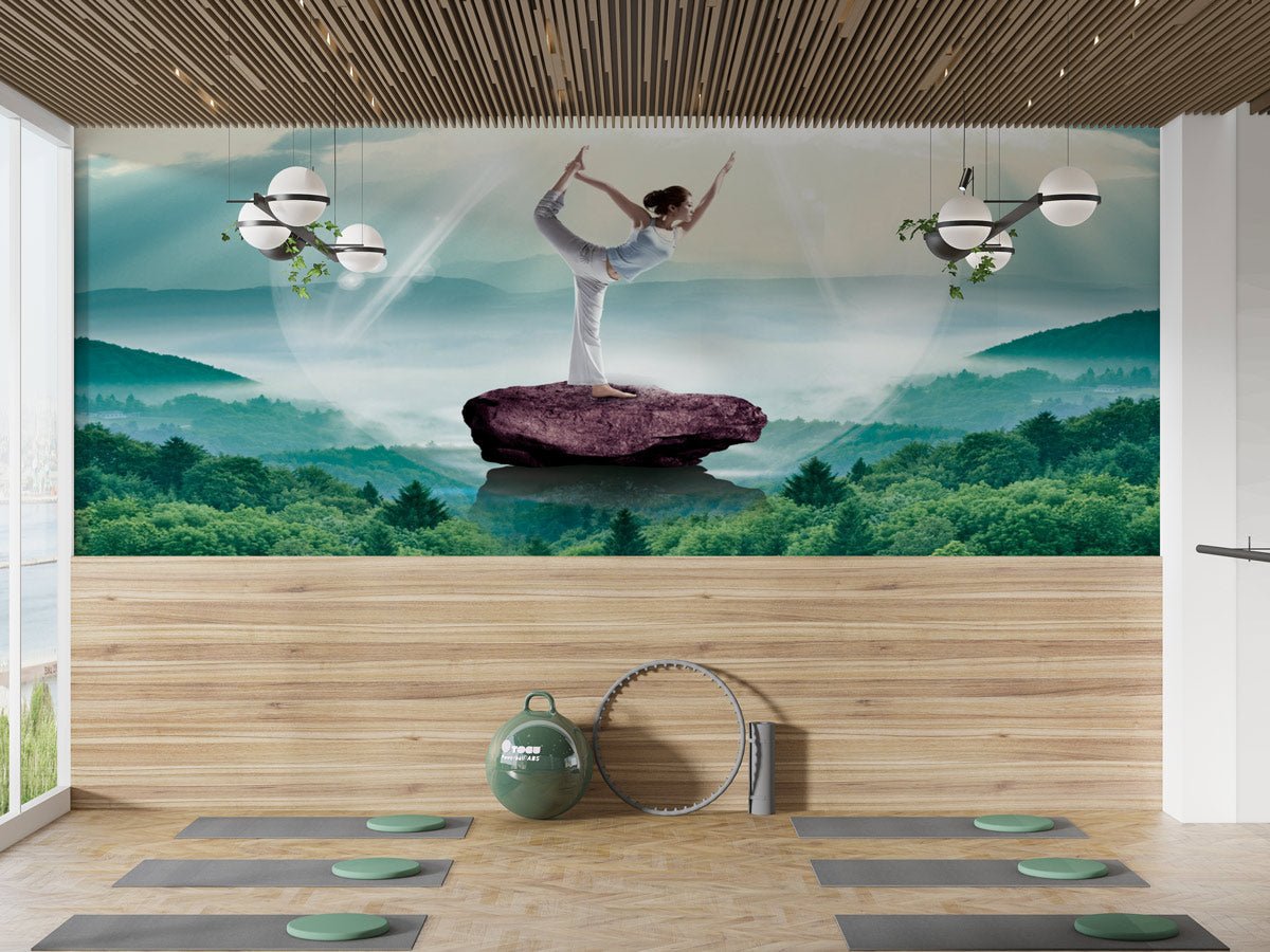 Papier peint salle de sport yoga gym