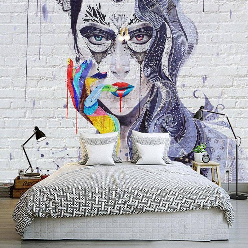 Papier peint Vintage Graffiti - papier peint sur mesure francais - muralconcept